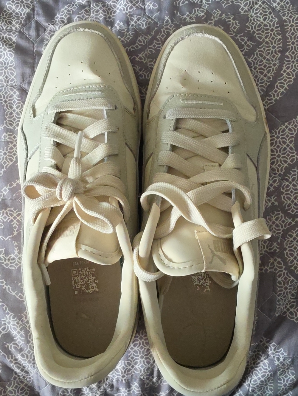 Puma Women's Off-White Lace-Up Sneakers